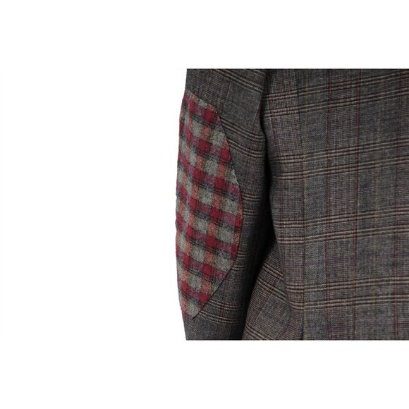 Etro Mens Houndstooth Jacket Size XL IT 56 Gray Wool Blazer Single Breasted Coat - Picture 9 of 15